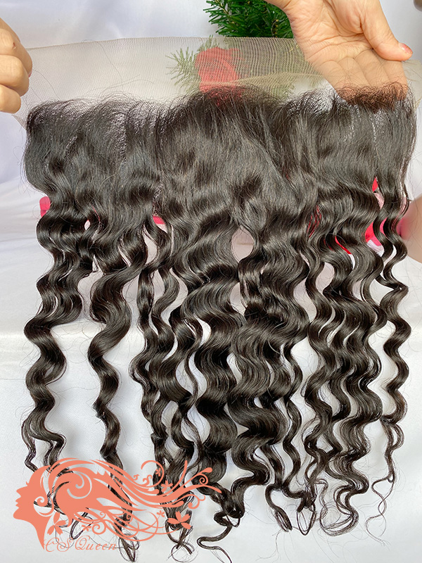 Csqueen Raw Rare Wave 13*4 Transparent lace Frontal 100% Human Hair